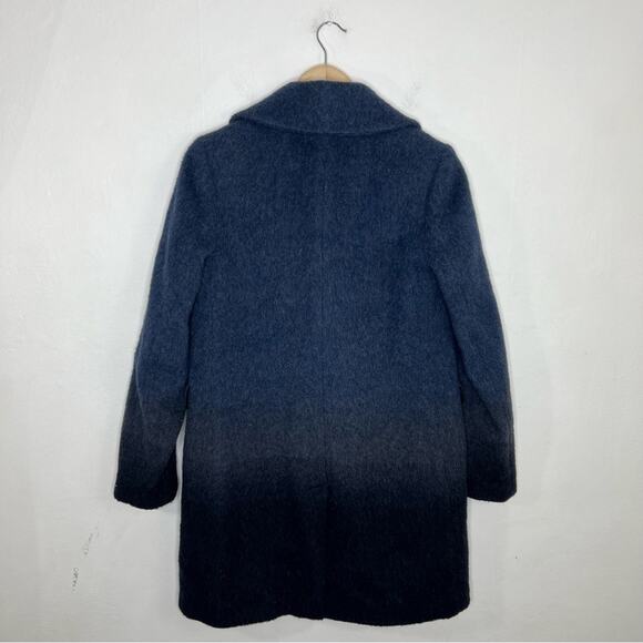 Banana Republic Double Breasted Wool Blue Ombre Coat Size Small - Picture 6 of 16